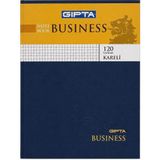 Gıpta Business Iplik Dikişli Ciltli Sert Kapak Kareli Defter 120 Yaprak 20 x 28 cm Lacivert