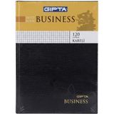 Gıpta Business Iplik Dikişli Ciltli Sert Kapak Kareli Defter 120 Yaprak 20 x 28 cm Siyah