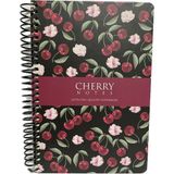 Gıpta Cherry Spiralli 17x24 cm 120 Yaprak Kareli Asortili Sert Kapak Defter