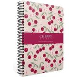 Gıpta Cherry Spiralli Pudra Sert Kapak 120 Yaprak 17 x 24 cm Kareli Defter