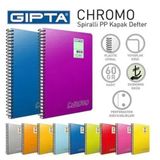 Gıpta Chromo Spiralli Pp Kapak A4 60 Yaprak Düz 12 Adet Defter
