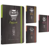 Gıpta Coffee Book Ip Dikişli Sert Kapak Lastikli 13X21 cm 120 Çizgili Not Defteri