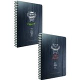 Gıpta Coffee Book Spiralli Sert Kapak 120 Yaprak 19X26 Cm Defter Kareli (2'Li)