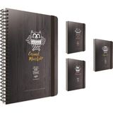 gıpta coffee book spiralli sert kapak lastikli defter 19x26cm 120 yaprak kareli (2 li paket) 4308 - Yok