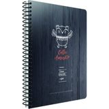 Gıpta Coffee Book Spiralli Sert Kapaklı 19x26 cm 120 Yapraklı Kareli Defter