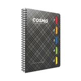 GIPTA COSMO 17x24 SPİRALLİ 5 SEPERATÖRLÜ 150 YP. PP KAPAK KARELİ DEFTER