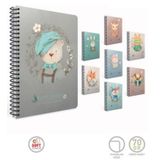 Gıpta Easy Notes Spiralli Sert Kapak Defter 17X24Cm 120 Yaprak Kareli 4744 (Karışık Renk 1 Adet)