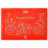 Gıpta Eco Spiralli Nar Çiçeği Plastik Kapak 25 Yaprak 25x35 cm Resim Defteri