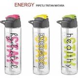 Gıpta Energy Pipetli 630 ml Desenli Tritan Renkli Matara