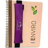 Gıpta Envıro Spiralli Kraft Sert Kapak 17X24 cm 100 Yaprak Kareli Lastikli Kalemlik Defter