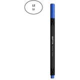 Gıpta Fineliner Ince Keçe Uçlu Kalem 0,4 Mm Karton Kutu Üçgen Lacivert (12 Li Paket)