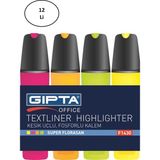 Gipta Fosforlu Kalem 5Mm Kesik Uc Yesil 12Li