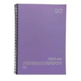 Gıpta Fresco A4 Plastik Kapak 60 Yaprak Kareli Spiralli Mor Defter