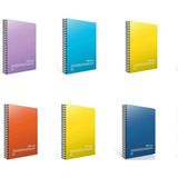 Gıpta Fresco Renkli A4 80 Yaprak Plastik Kapak Spiralli Defter 6'lı Set