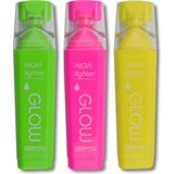 Gıpta Glow Kesik Uç Neon Fosforlu Kalem 3 Renk Set Sarı-pembe-yeşil