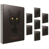 Gıpta Glow Notes 17x24 cm 120 Yaprak Kareli 4203 Asorti 1 Adet Spiralli Sert Kapak Defter
