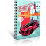 Gıpta Hot Wheels A6 (Mini Boy) Not Defteri Spiralli Karton Kapak Çizgili 5395 (36 Lı Paket)