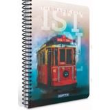 Gıpta Istanbul Temalı A4 Spiralli Kareli Tramvay Defter