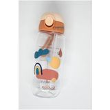 Gıpta K7552 Cool-J Pembe Kahverengi Medium 600 ml Soft Kilitli Tritan Matara