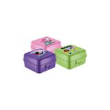 Gıpta Kral Şakir Beslenme Kabı, 3 Bölmeli, 13,5 x 13,5 x 7,5 cm, Pembe