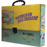 Gıpta Kral Şakir Saplı Çanta 25x35 cm 7 Parça Renkli Tasarım ile Eğlenceli Kullanım