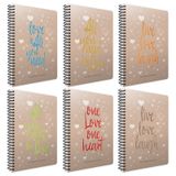 Gıpta Love Book Spiralli Karton Kapak 17 x 24 cm 80 Yaprak Çizgili Defter