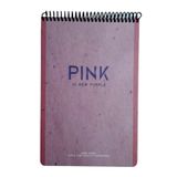 Gıpta New Notes Pink Is New Purple Spiralli Sert Kapak 100 Yaprak 17x24 Kareli Bloknot