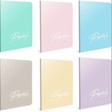 Gıpta Pastels Tel Dikişli A4 40 Yaprak Pp Kapak Kareli 6 Adet Defter