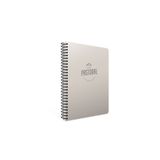 Gıpta Pastoral 17x24 72 Yaprak Plastik Kapak Spiralli Defter (3252) Kareli Gri