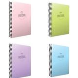 Gıpta Pastoral 4'lü 120 Yaprak A4 Spiralli Pp Kareli Kapak Defter