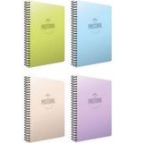 Gıpta Pastoral A4 Plastik Kapak Spiralli 2 Kareli + 2 Çizgili Defter