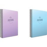 Gıpta Pastoral Spiralli A4 96 Yaprak Pp Kapak Kareli 2'li Defter