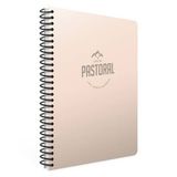 Gıpta Pastoral Spiralli Bej Plastik Kapak 120 Yaprak A4 Çizgili Defter