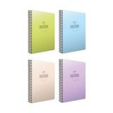 Gıpta Pastoral Spiralli PP Kapak 96 Yaprak Kareli Okul Defteri 4'lü Set 17x24 Defter