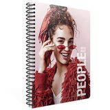 Gıpta People Spiralli Pudra Sert Kapak 120 Yaprak 17*24 Çizgili Defter