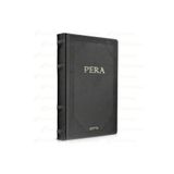 Gıpta Pera 17x24 150 Yaprak Deri Kapak Ciltli Defter (1993) Çizgisiz Siyah