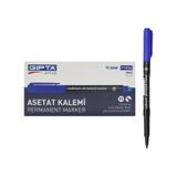 Gıpta Permanent Asetat Kalemi Silgili M Uç Mavi 12 Adet F1536