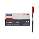 Gıpta Permanent Asetat Kalemi Silgili S Uç 12 Adet Kırmızı F1542 Kırmızı