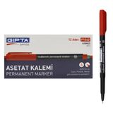 Gıpta Permanent Asetat Kalemi Silgili S Uç 12 Adet Kırmızı F1542