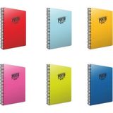 Gıpta Punto Spiralli A4 80 Yap Pp Kapak Seti Kareli 6'lı Defter