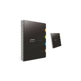 Gıpta Quadro 17X24 150 Yaprak Pp Kapak Spiralli Bölmeli Defter - Çizgili