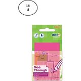 Gıpta Şeffaf Postit 76 x 51 Yarı Saydam Neon Pembe 50 Yaprak