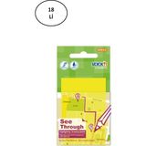 Gıpta Şeffaf Postit 76 x 51 Yarı Saydam Neon Sarı 50 Yaprak
