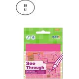Gıpta Şeffaf Postit 76 x 76 Yarı Saydam Neon Pembe 50 Yaprak
