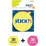 Gıpta Stick'n 76x76 Yuvarlak Konuşma Balon 2 Neon Renk 60 Yaprak Not