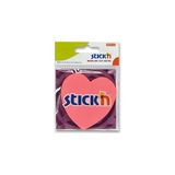 Gıpta Stickn Die-Cut Notes Yapışkanlı Not Kağıdı - Neon Pembe Kalp