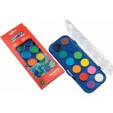 Gıpta Sulu Boya 12 Renk Büyük Boy 28 mm K5002 - Çok Renkli