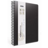 Gıpta Sunday Notes Siyah Sert Deri Kapak 140 Yaprak A4 Çizgili Spiralli Defter