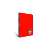 Gıpta Tb A4 200 Yaprak 4+1 Bölmeli Plastik Kapak Spiralli Defter Kırmızı (2201)