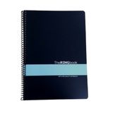 Gıpta The Ring Book Turkuaz Şeritli Pp Kapak 80 Yaprak A4 Kareli Spiralli Defter